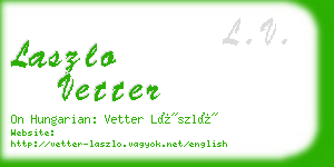 laszlo vetter business card